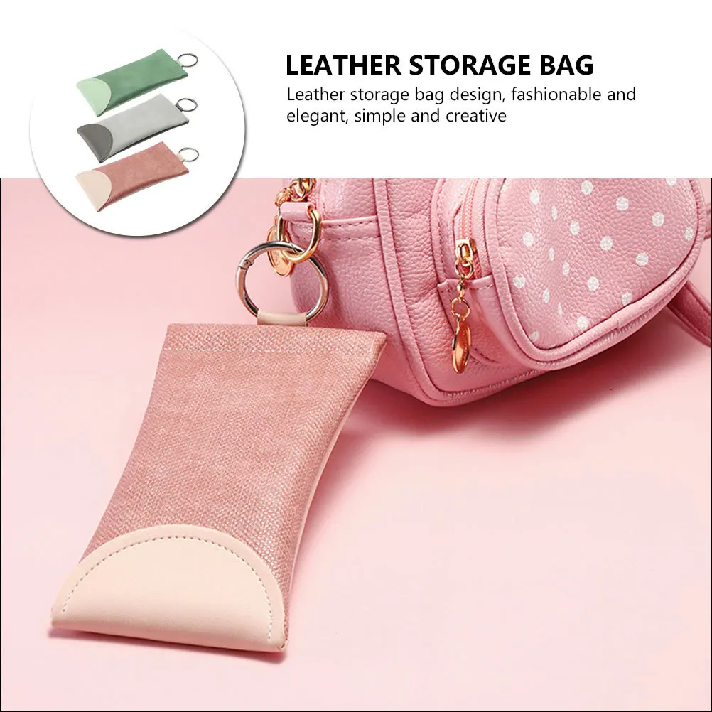 3 قطع من حقيبة تخزين النظارات السميكة من البولي يوريثان، حقيبة تنظيم متينة ومدمجة للاستخدام اليومي والسفر