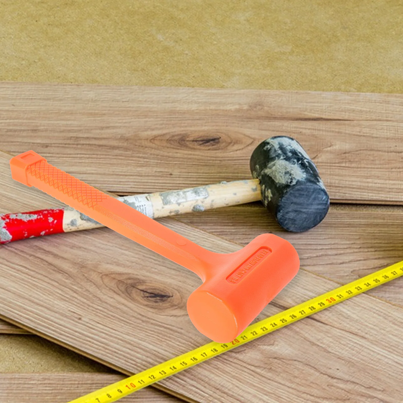 

Rubber Hammer Ergonomic Design Floor Installation Tool Durable Non-Slip Flooring Mallet Woodworking Hammer Rubber Mallet