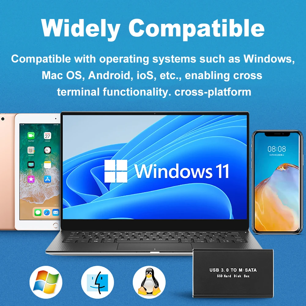 mSATA に USB 3.0 SSD エンクロージャミニ SATA 外部 HD ハードドライブディスクボックス収納ケースアダプタ PC Mac OS ラップトップ mSATA SSD ボックス