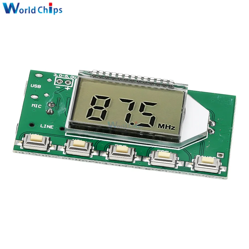 DC 3-5V FM Module FM Transmitter Module Wireless Microphone Circuit Board 87.0MHz-108.0MHz Computer Audio Transmitting