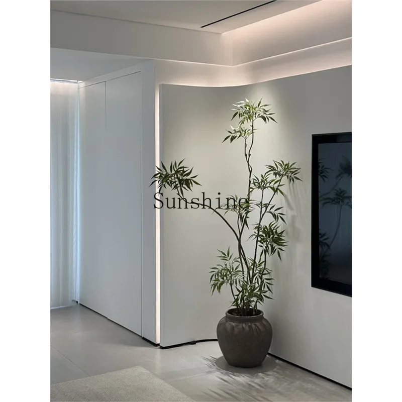 YSimulated antique indoor living room stairs large floor-to-ceiling bionic fake potted plants