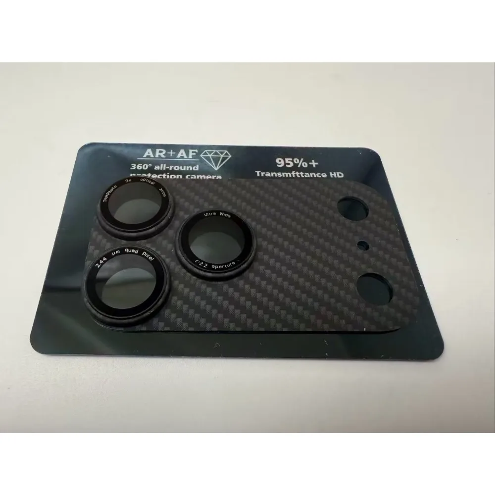 Película de Vidro Temperado HD de Fibra de Carbono Kevlar de Alta Qualidade para iPhone 17 Pro Max 17Pro, Capa Protetora de Câmera Anti-Poeira Ziai