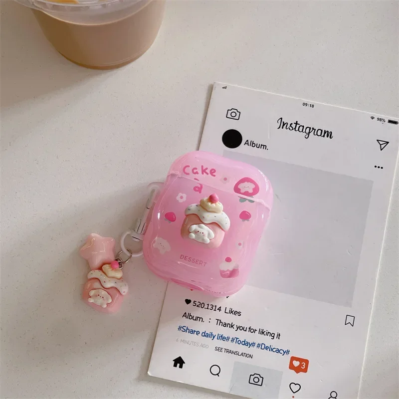 AirPods Pro 1,2,3用の3D漫画デザインのケース,Bluetoothイヤホン用の保護ケース,充電ボックス