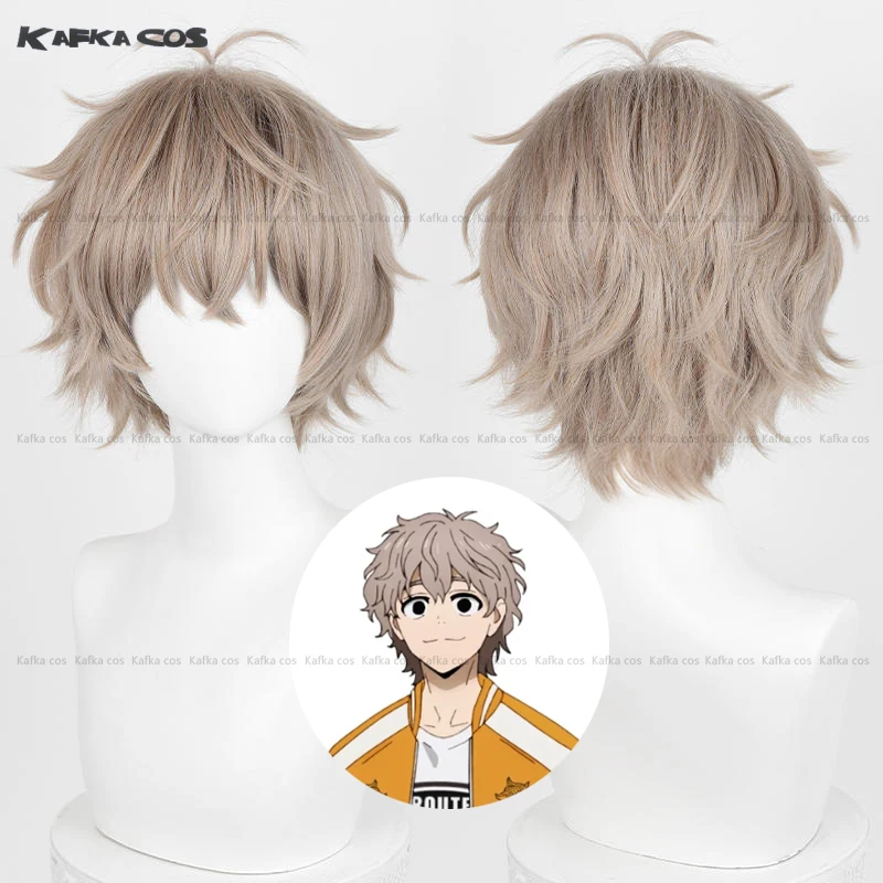 Anime Choji Tomiyama Cosplay Wig 30cm Brown Short Wigs Heat Resistant Synthetic Hair For Women Men Halloween