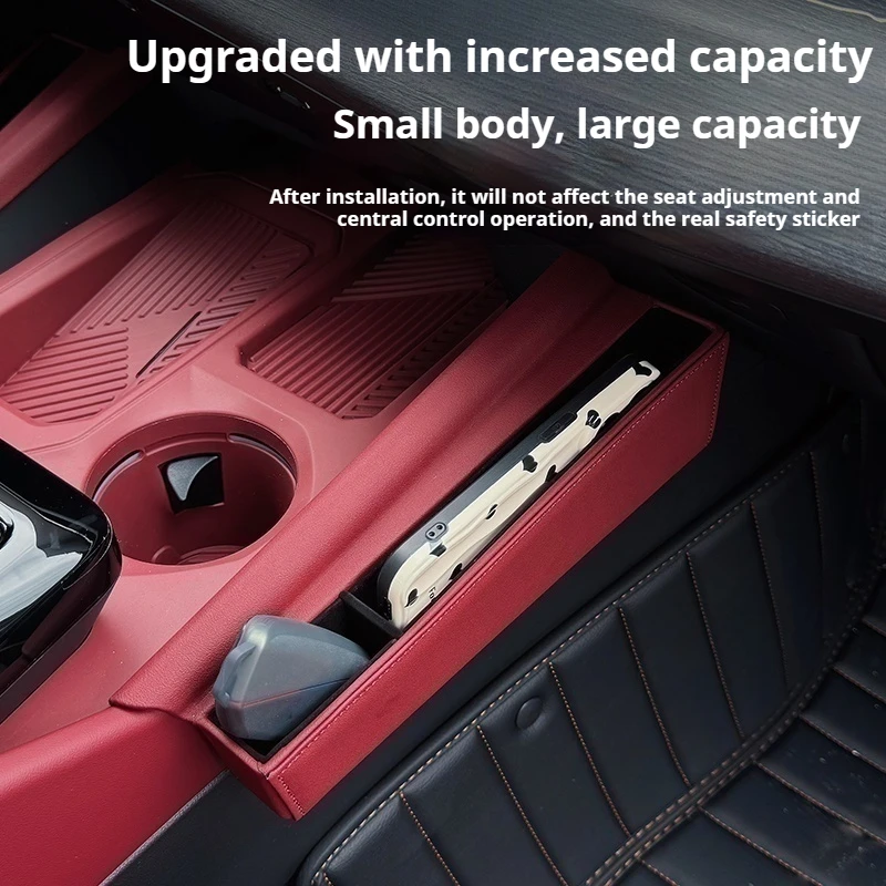 ﻿   لسيارات BMW 5 Series i5 G60 2024-2025 صندوق تخزين وحدة التحكم المركزية للسيارة من جلد البولي يوريثان صندوق تخزين شق ملحقات داخلية
