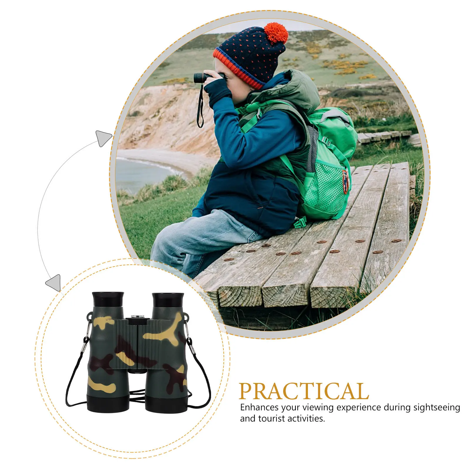 Professional Compact Binocular Telescope Mini Handheld Binoculars for Watching Hiking Hunting Concert Theater