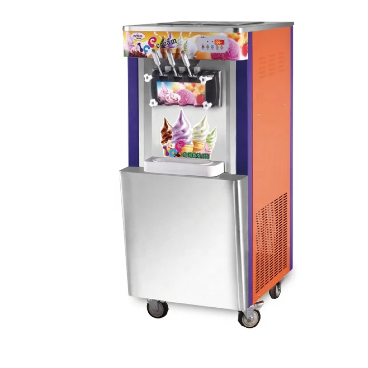 commercial  three flavour soft serve ice cream making machine for sale