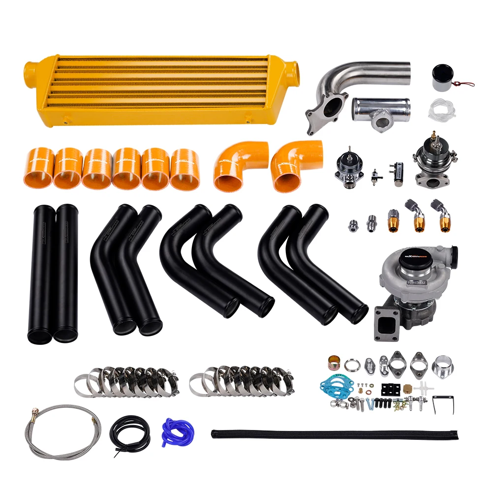 

T3/T4 T04E Universal Turbo Charger Kit+Wastegate+Intercooler+Pipe