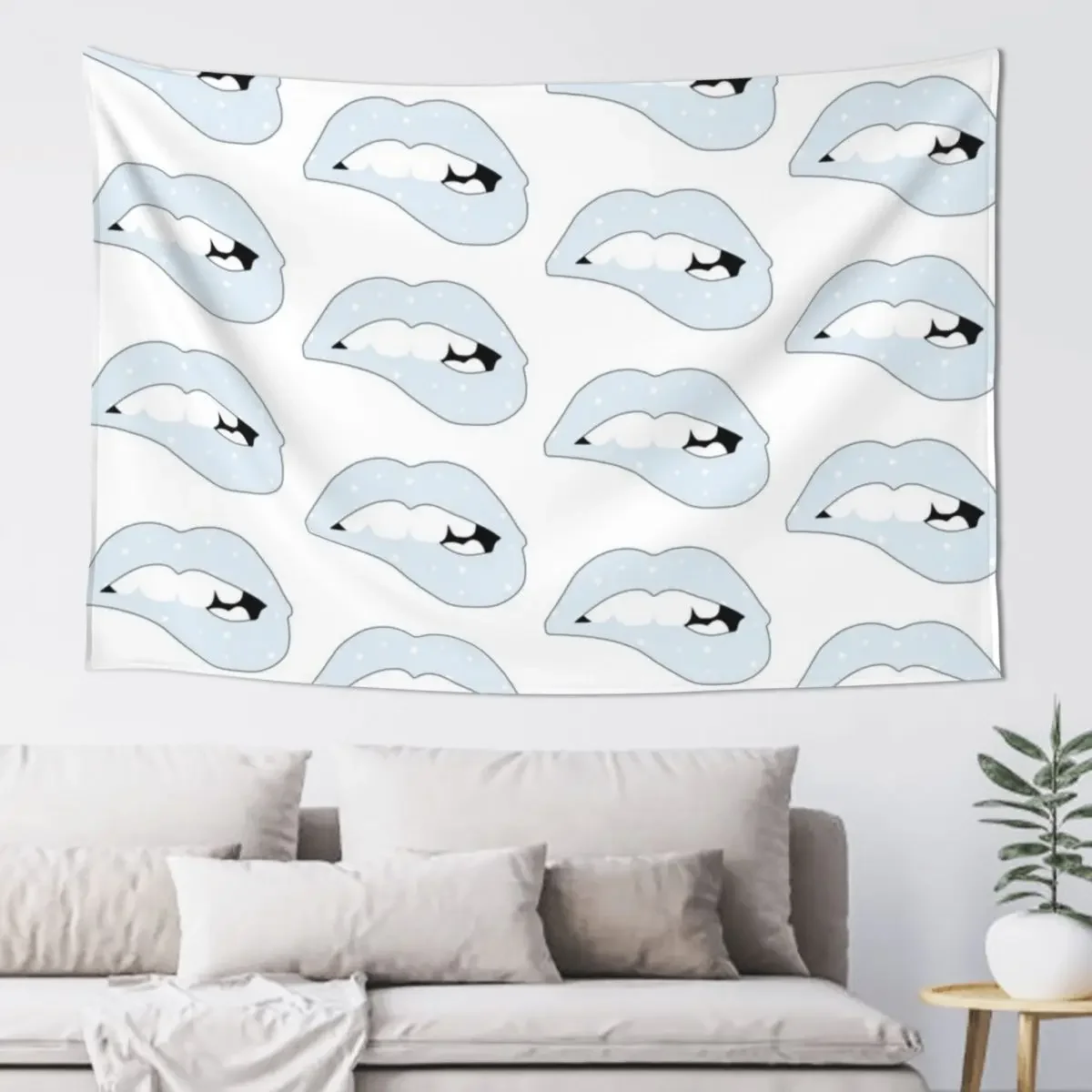 

blue star lips Tapestry Wall Decoration Room Aesthetic Wall Tapestries Decor For Room Tapestry