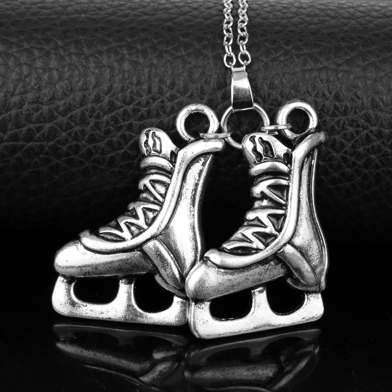 Anime Yuri On Ice Necklace Jewelry Cute Ice Skate Shoes Alloy Pendant Choker Necklaces Cosplay Prop Accessory For Friends