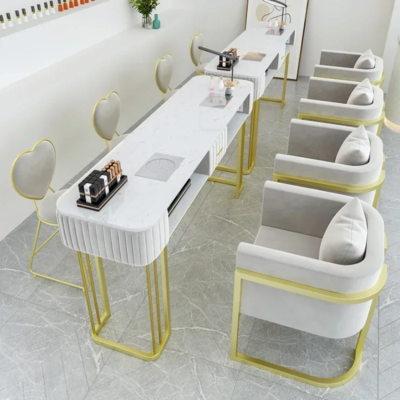 

Mesa De Salon Nail Tech Desk Table Tables Professional Manicure Chair Furniture Beauty Nageltisch Bureau Manucure Tavolo Unghie