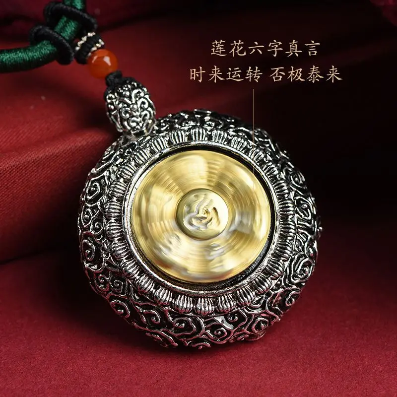 Cinnabar Pendant Benmingfo Thangka Gabu Box Zodiac Guardian Buddha Inlaid Tibetan Silver High Content Fidelity Cinnabar Necklace