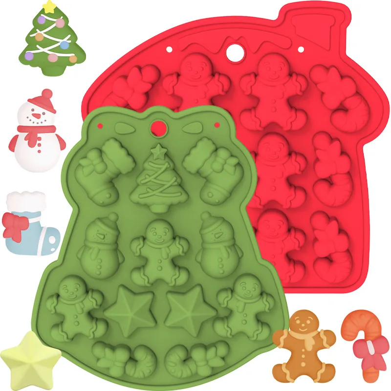 

Рождественская форма для шоколада, 3D силиконовая форма, форма для конфет, форма для желе, сделай сам, инструмент для украшения торта, инструменты для выпечки