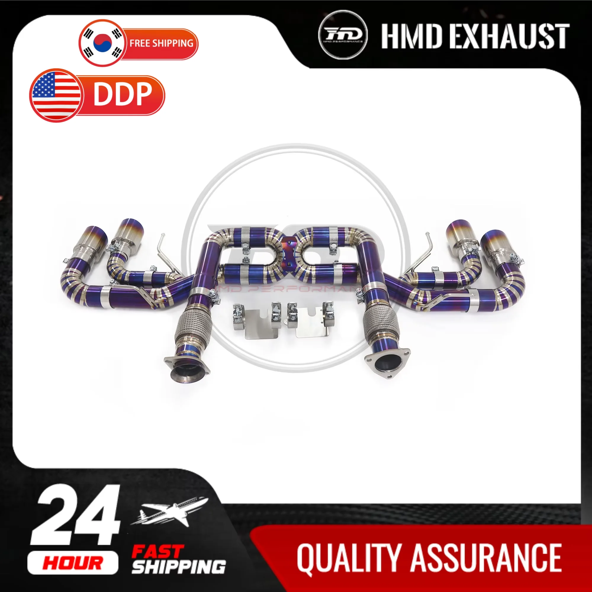 

HMD Лидер продаж Титановая выхлопная система Performance Catback выхлоп для глушителя Chevrolet Corvette C8 без клапана