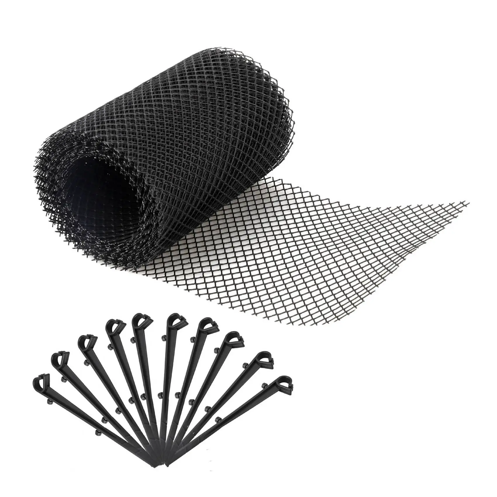 2 Pcs Gutter Guard Mesh Gutter Downspout Splash Guard Mesh Gutter Guards Roll Leaf Guard Splash Roof Panels Fixed Hooks