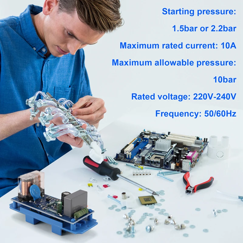 Painel De Circuito Integrado Eletrônico, Sensor De Pressão De Relé, Controlador De Chip, Peças De Interruptor De Controle De Bomba, EPC-3, 220V