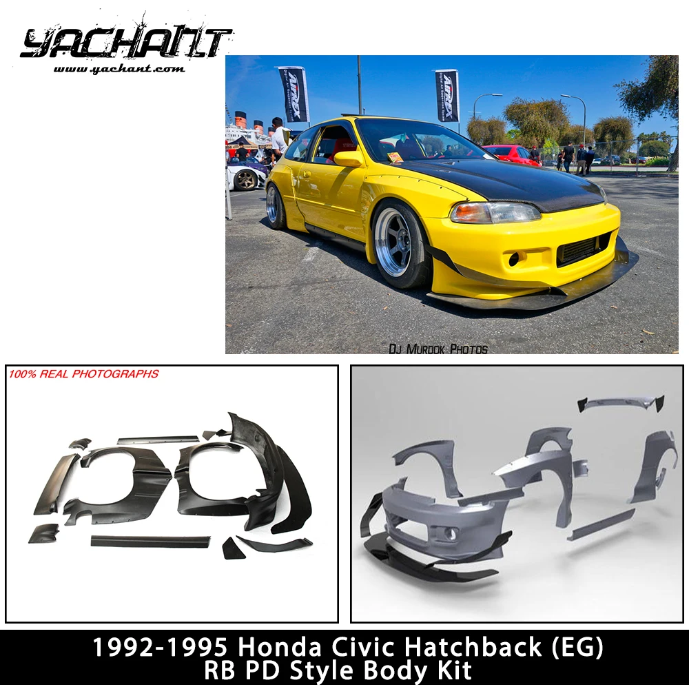 

Обвесы из стекловолокна FRP подходят для 92-95 Civic Hatchback (EG) PD GP RB Style Kit, бампер, крыло, расклешенные шпаги, спойлер