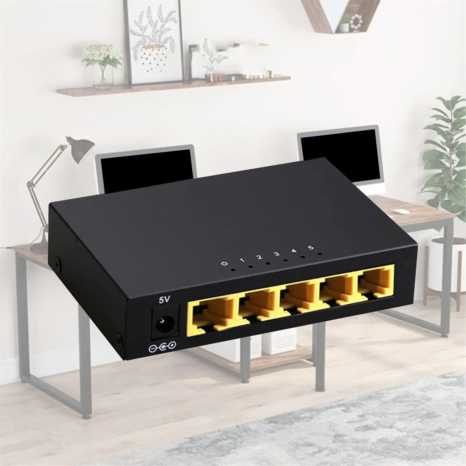 Network Switch Ethernet /Smart /Network Switcher Adapter 5 Ports Game Network Switch Internet Splitter for Enterprises
