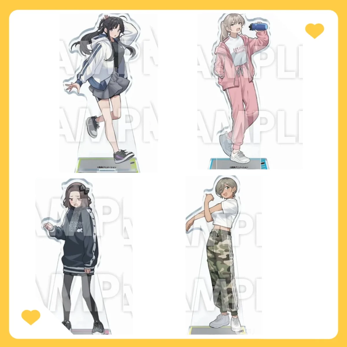 الفتيات الفرقة صرخة فتاة الفرقة الوقوف Iqinina Kagawaharamu Momolupa الاكريليك حامل سطح المكتب الديكور الرسوم المتحركة هدية الكريسماس