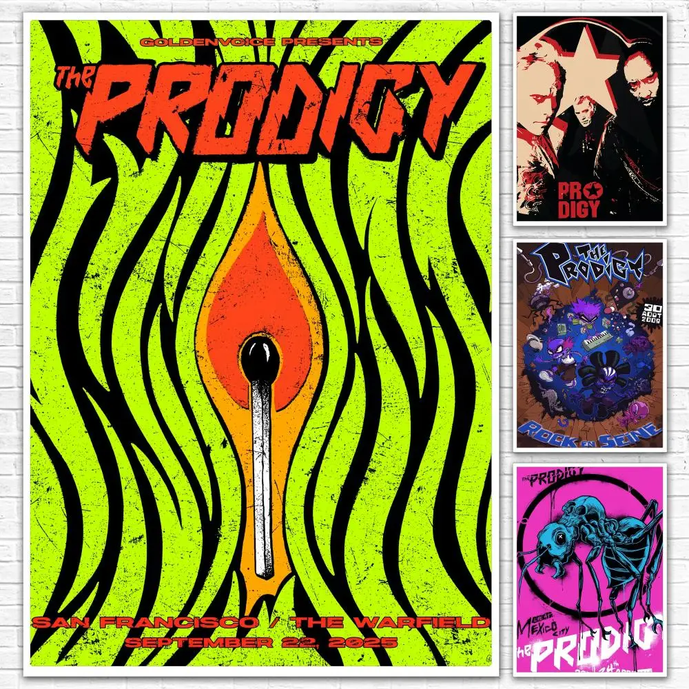 Big Beat Band T-The Prodigy Poster All-match HD Waterproof Self-Adhesive Wall Art Sticker For Home Bedroom