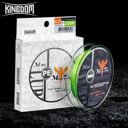 Kingdom Fishing Lines 150m 4 Strands Braided PE Line Japan Monofilament Set Leader Line Carp Fishing Tackle Wire