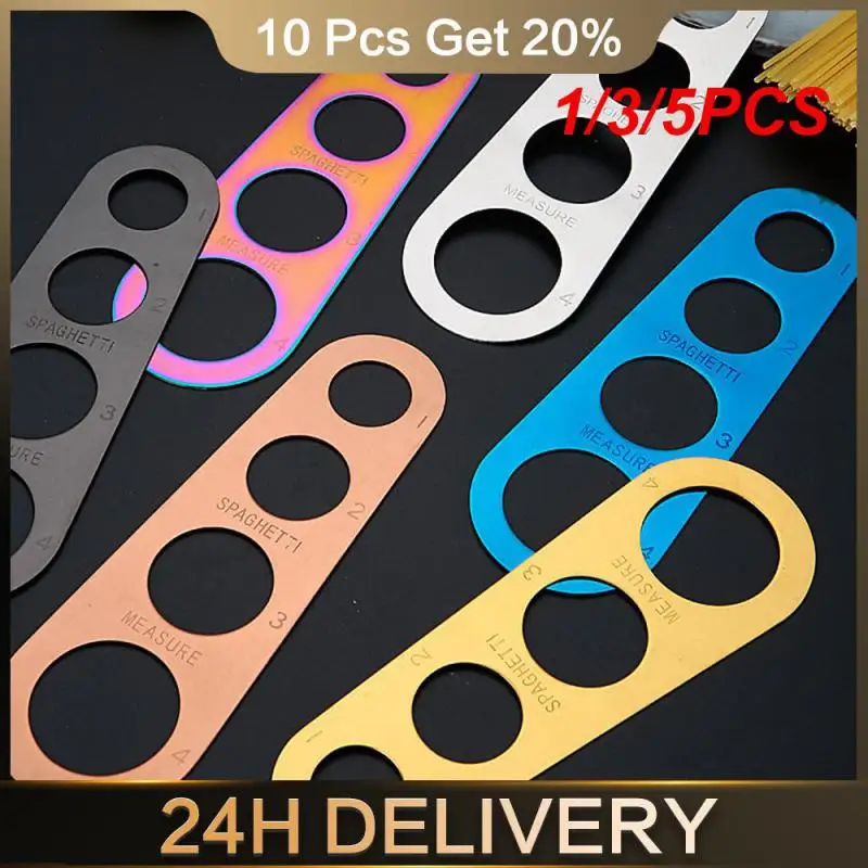 1/3/5 قطعة جهاز قياس اليد لا نفايات الطعام 430 الفولاذ المقاوم للصدأ السباغيتي حاكم المعكرونة أداة قياس أدوات قياس دائم