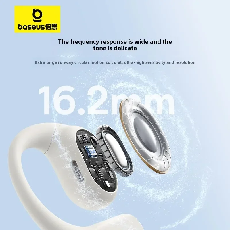 Baseus Eli 1i Fit Earphones Open-ear Wireless Bluetooth 5.4 Headphones ENC Call Noise Reduction TWS Earbuds Hifi Sport Headset