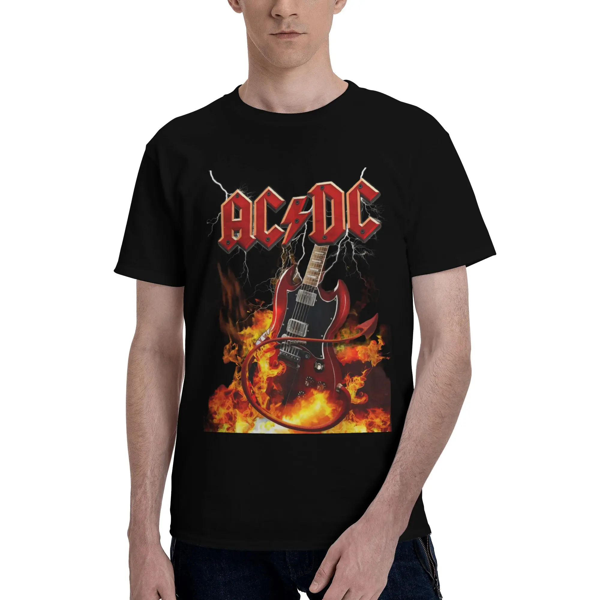 

Heavy Metal Rock AC DC T Shirts 100% Cotton Tees Shirt Streetwear O Neck Tshirt Fashion Short-Sleeve Clothing
