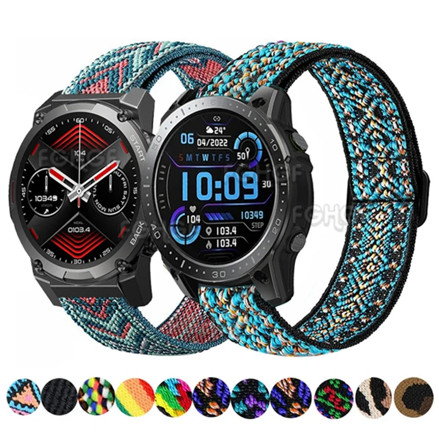 For Zeblaze Ares 3 Pro Strap Elastic Nylon Loop Bracelet For Zeblaze Vibe 7 Pro Stratos 3 2 Lite GTR GTS 3 Pro Plus Watch Band