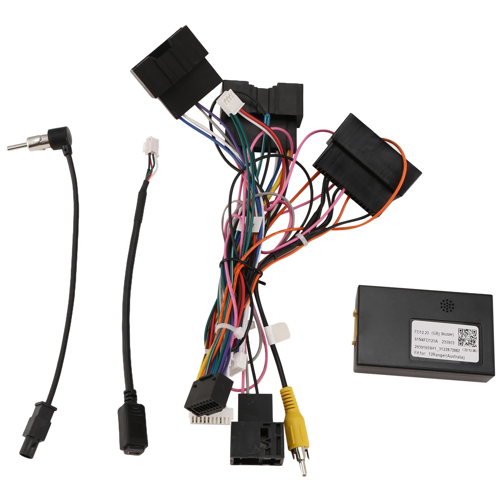 Car Radio Cable Android Unit Power Wiring Harness Socket Connector with CANBus for 2012 (AUS)