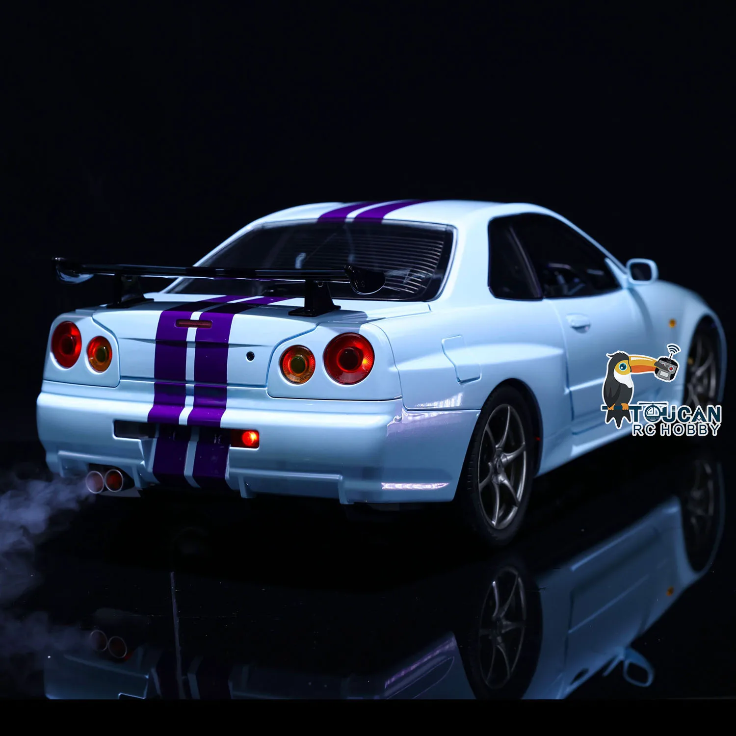 

Американский склад 1/8 Capo R34 RC Гоночный автомобиль 4x4 RC 4WD Высокоскоростная модель Металлический RTR 2-скоростной дрифтинг-автомобили со звуковым светом Курительная игрушка