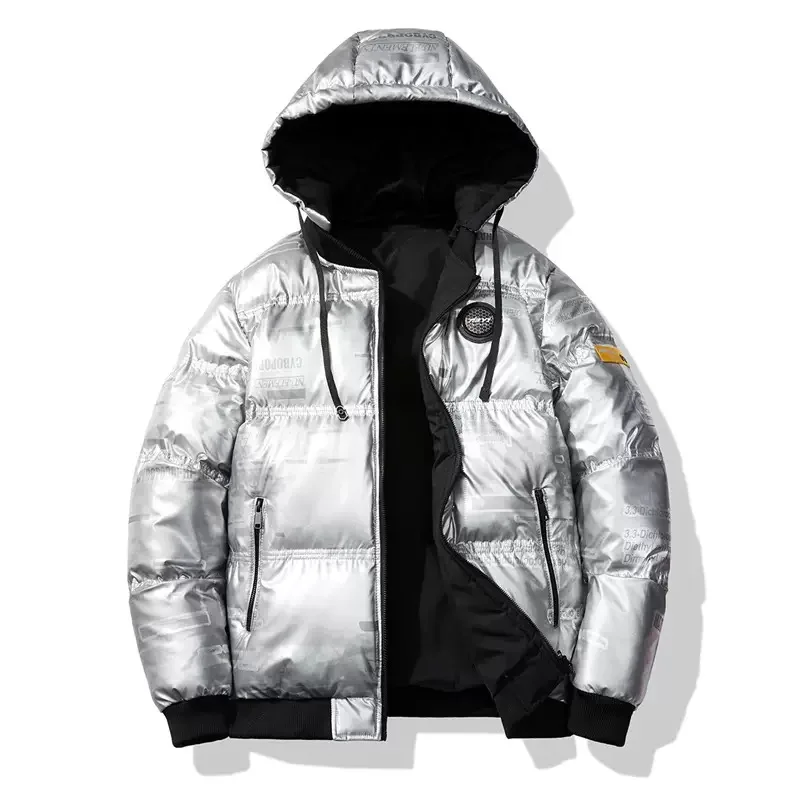

Зимняя новая модная тенденция, толстая теплая ветрозащитная хлопковая куртка с капюшоном, мужская повседневная свободная спортивная высококачественная куртка больших размеров