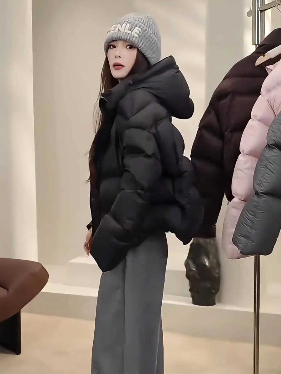 Casual con capucha Puffer Jaet mujeres Thiened cálido Du abajo ort abrigo pan Sle diseño a prueba de viento ocio ropa de abrigo de invierno
