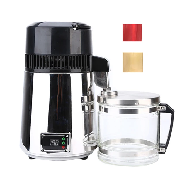 Custom Household Laboratory Medical Dental Stainless Steel 4L High Pure Water Filtration Distilled Water Machine With Glass Jug