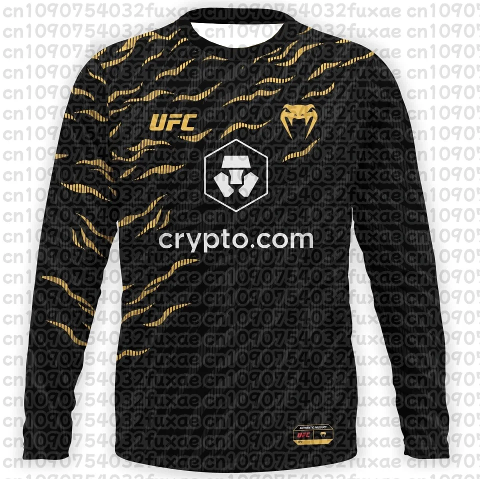 

Fashion UFC Mixed Martial Arts Boxing Extreme Sports Oversized Long-sleeved T-shirt Autumn Winter Breathable Training JerseyMOTO
