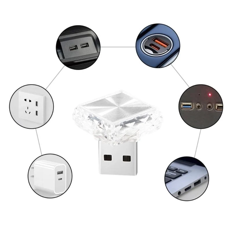 USB 5V Power Led Light для автомобильных интерьеров и спальни сенсорные переключатели с 6 цветами и 4 осветительными эффектами