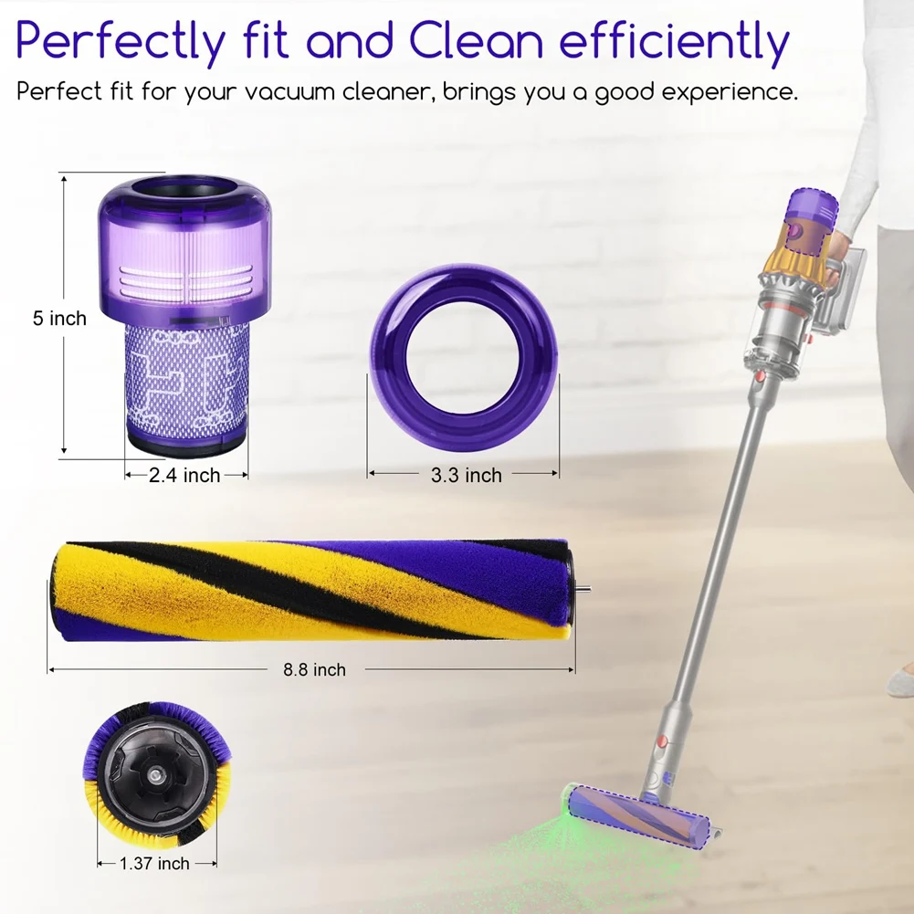 

A18Z-мягкая роликовая щетка, замена для тонкого ручного пылесоса Dyson V12 Detect, номер детали 971634-01