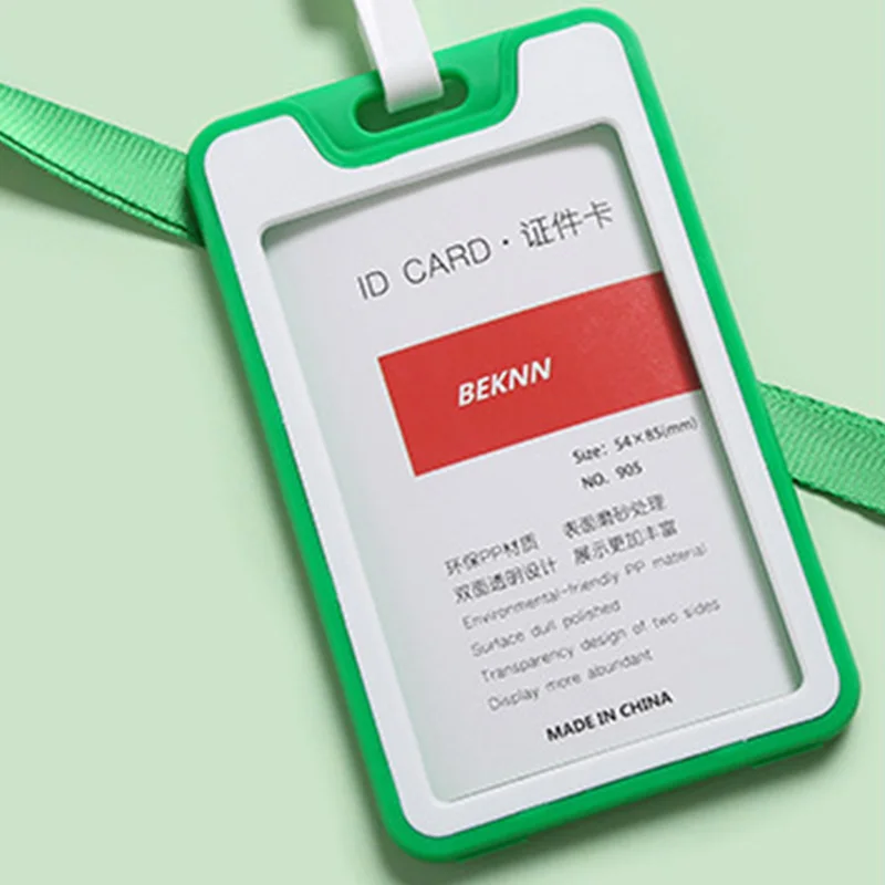 Plastic Work Card Cover Student Access Card Protective Cover Employee's Work Sign Wholesale Of Conference Card Sets Lanyards