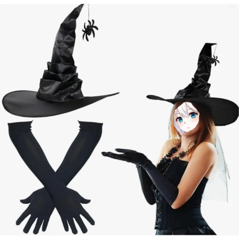ชุดแม่มดฮาโลวีน PESENAR พร้อมหมวกแม่มดและเครื่องประดับหลากหลายให้คุณเลือกสำหรับงานปาร์ตี้คอสเพลย์