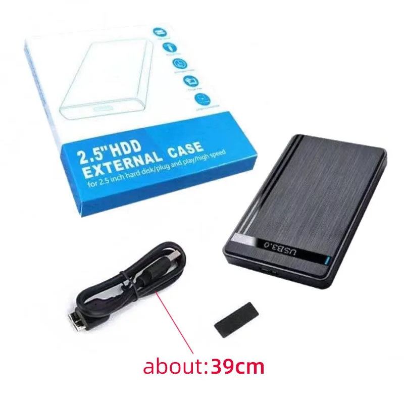 Coolcirc SATA to USB3.0/Typec HDD Enclosure Mobile Hard Drive Cases for SSD External Storage HDD Box With USB3.0/2.0 Cable ABS