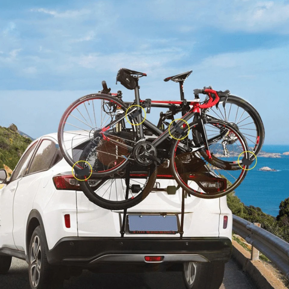 Pack De 4 Cinchas De Amarre Pequeñas De 35 Cm Con Protección Antirrayones, Para Bicicletas En Portones, Techos Y Soportes De Pared, Capacidad De 200 Kgf, Incluye Cinta Organizadora