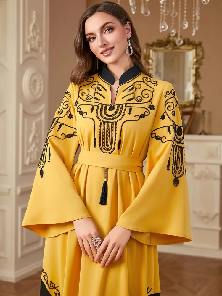 Abayas pour femmes dubaï luxe africain musulman Robe de mode Caftan Marocain robes de soirée Boubou Robe Djellaba Femme