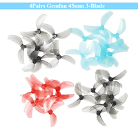 Gemfan 45mm 4Pairs/8Pcs 3-Blade PC Propeller 1mm 1.5mm for RC FPV Racing Freestyle 1.8inch Cinewhoop Toothpick Drones Ecpand