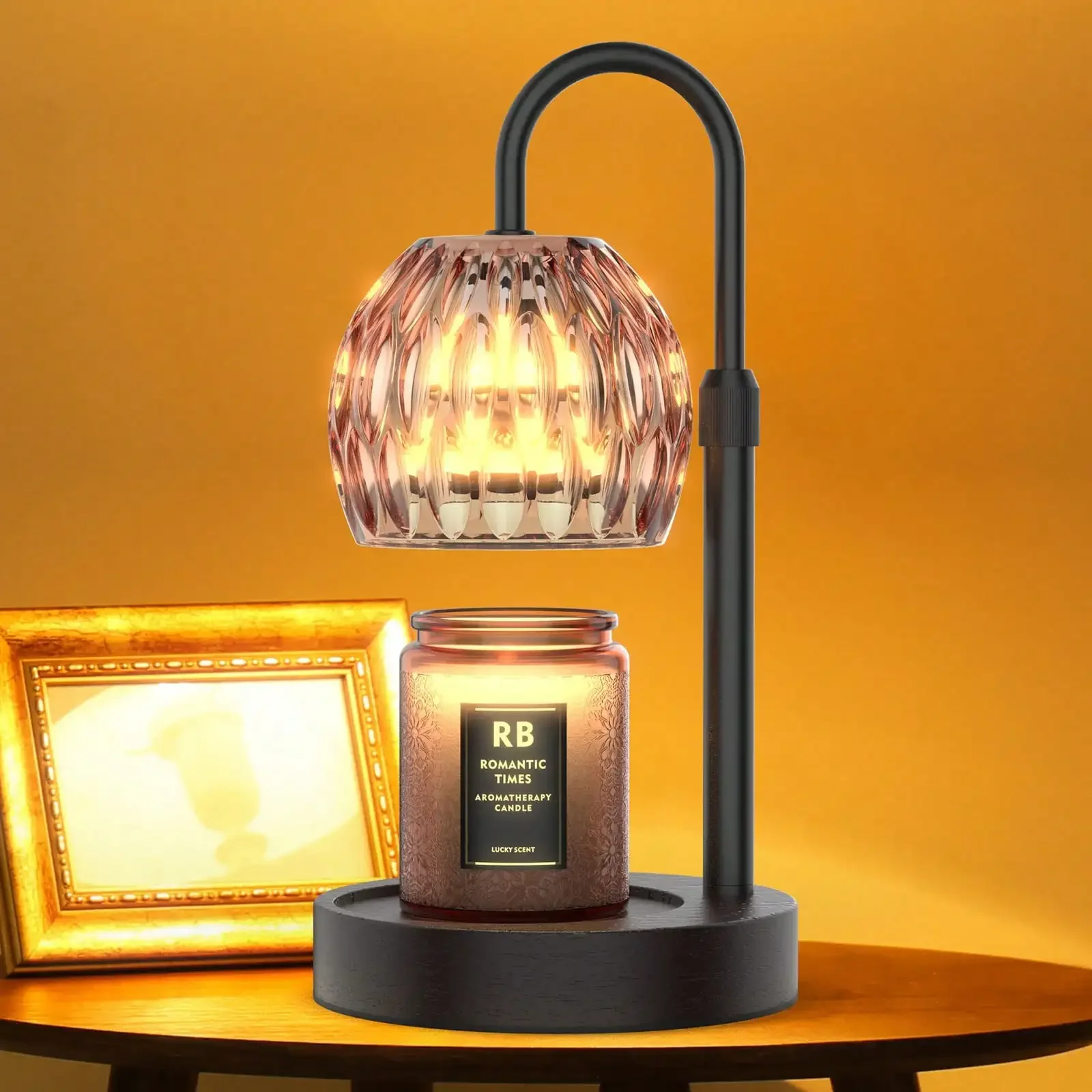 Candle Warmer Lamp With Dimmer/Timer/Adjustable Height,Electric Candle Lamp Warmer For Jar Candles,Home Decor Valentines Day Gifts For Daughter/Mom/Women