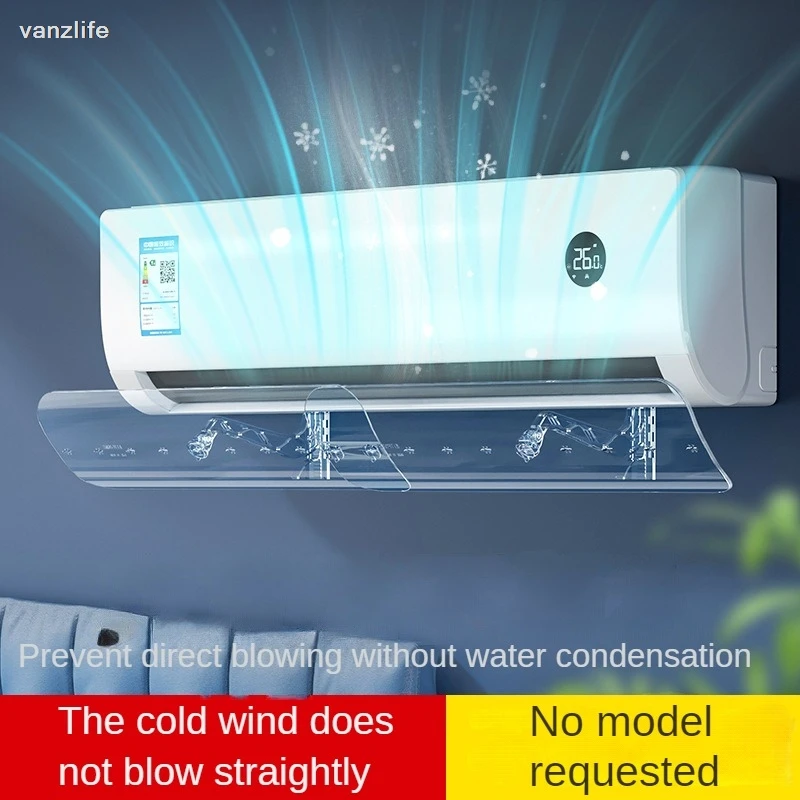 Air Conditioner Wind Deflector Installation-Free Retractable Wall-Mounted Universal Anti-Direct Blowing Air Outlet Plate