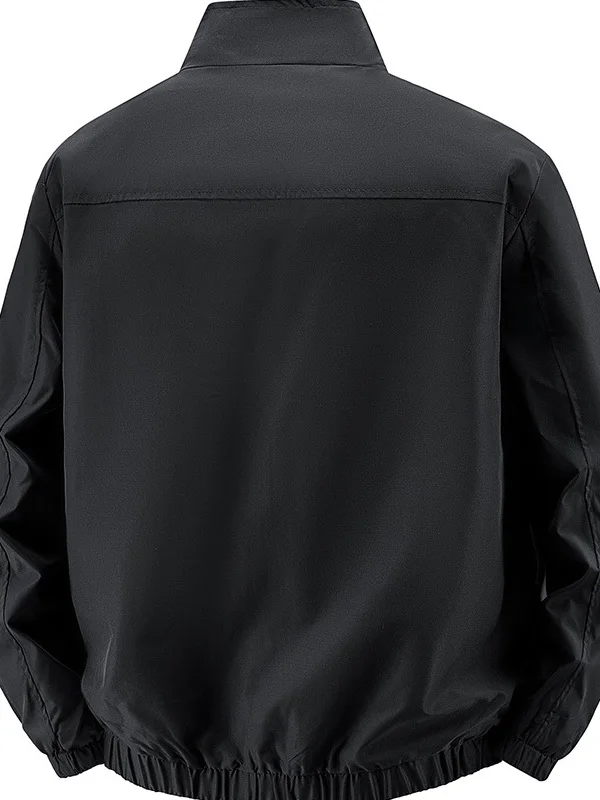 الرجال فضفاضة تناسب رقيقة Jaet الخريف الشتاء حجم كبير الوقوف طوق معطف عادية Sle طويلة Sve ألياف البوليستر M ملابس خارجية