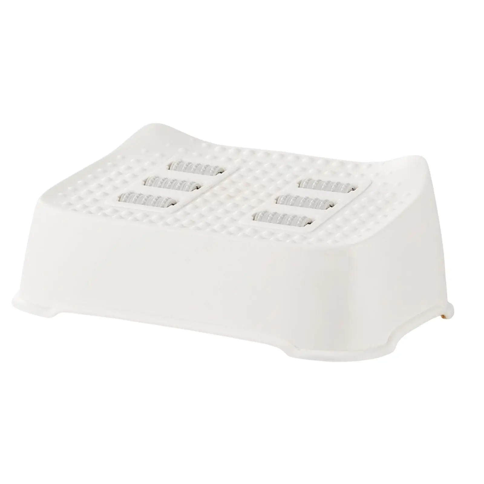 

Under Desk Foot Rest Toilet Stool with Massage Roller Non Skid for Study White