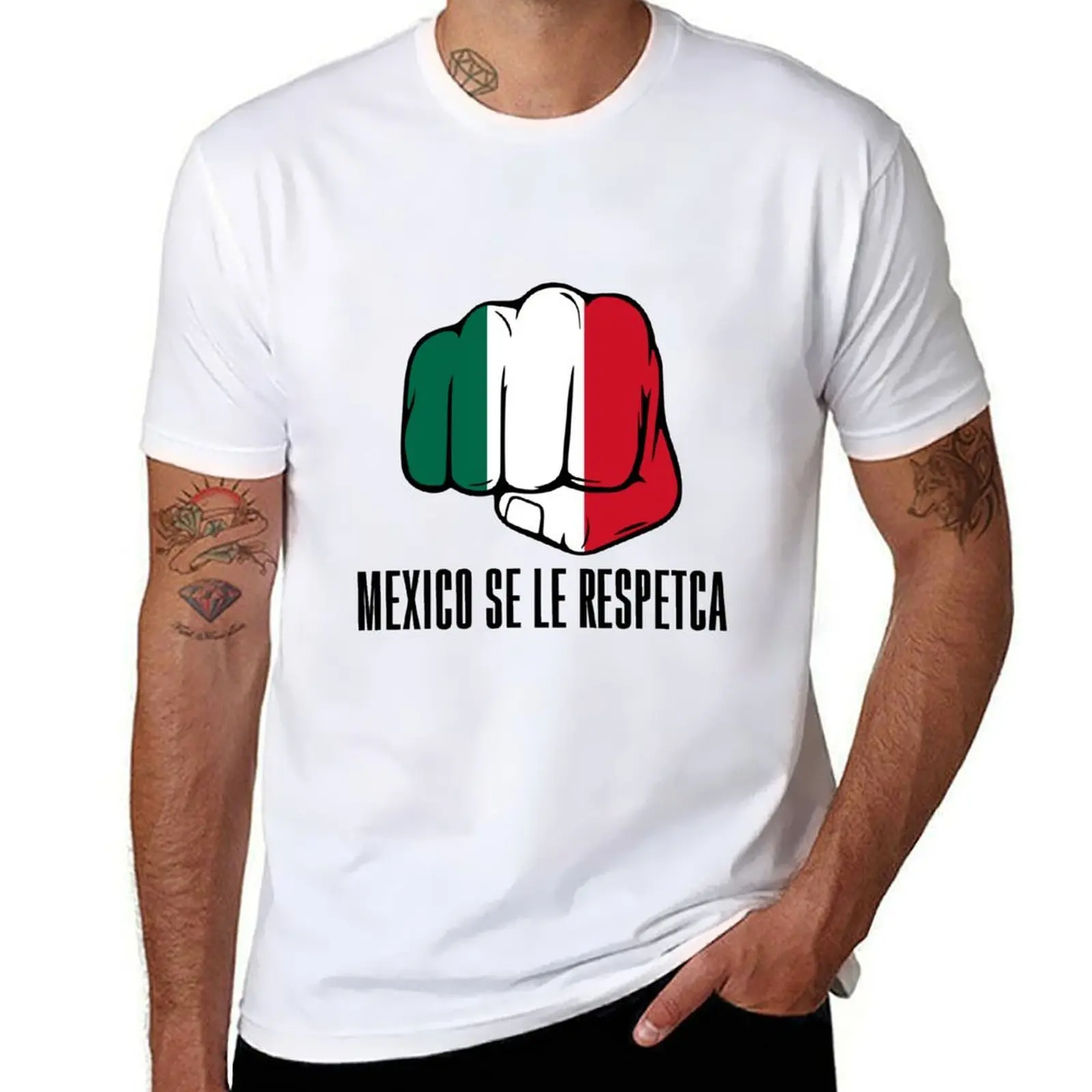

Mexico se le respecta T-Shirt man t shirts for men casual man t shirt designer t shirts for man pack white T-Shirt