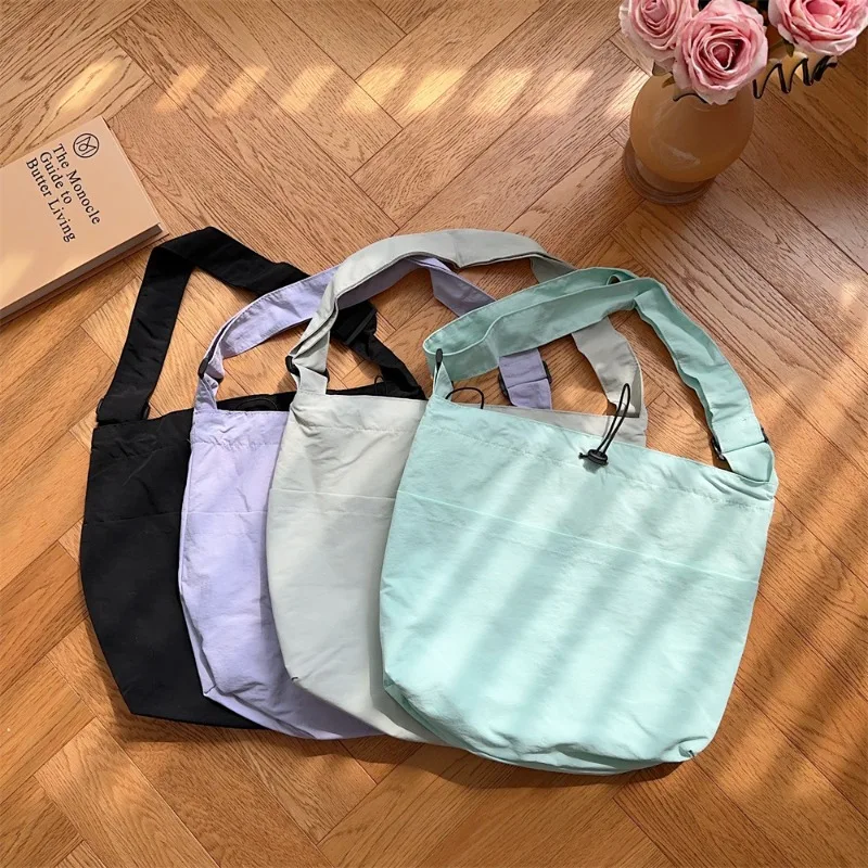 

Очень большая женская парусиновая сумка - дышащая сумка через плечо, вместительная сумка для ноутбука и обеда, минималистичная сумка через плечо для офиса на выходные