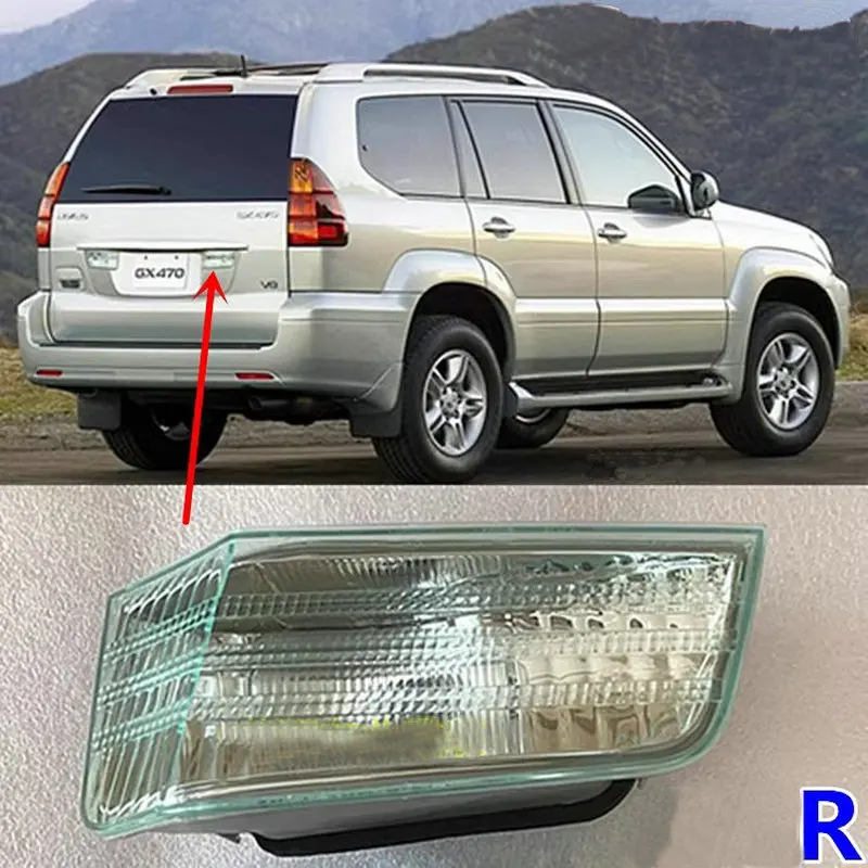 

Applicable to GX470 UZJ120 Rear license plate frame headlight Rear reversing light